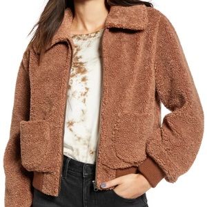 TREASURE & BOND Faux Shearling Teddy Jacket
